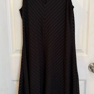 New Jennifer Lopez Elegant Black Sleeveless Dress sheer lined size medium